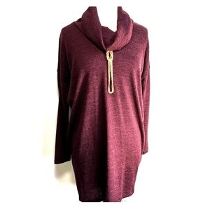 Cowl Neck Sweater Dress / Tunic